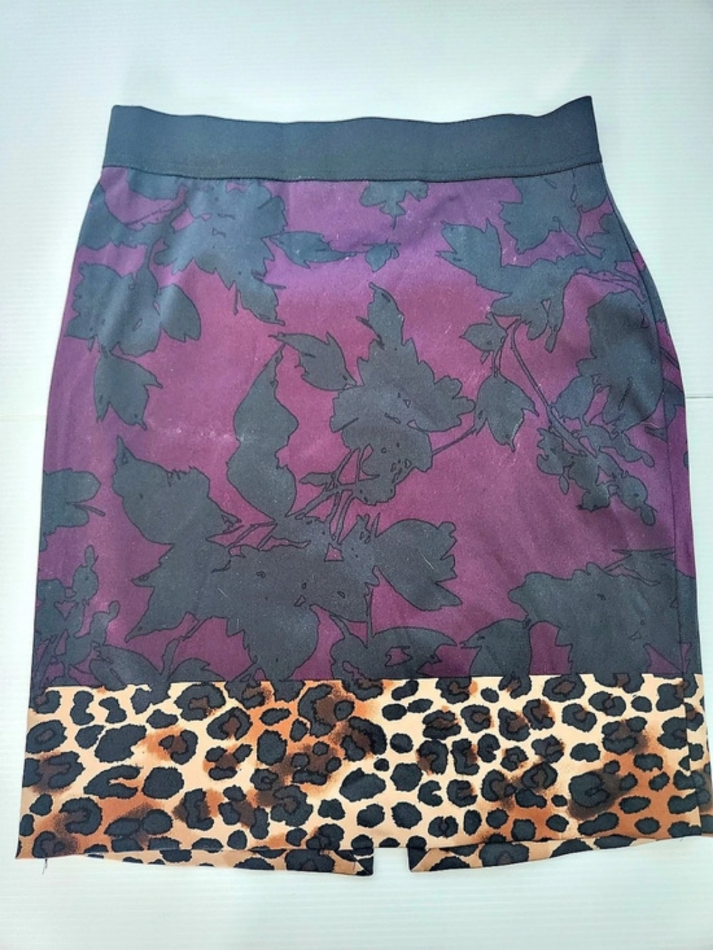 Express Floral Leopard Print Skirt